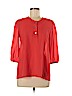 Assorted Brands 100% Polyester Red 3/4 Sleeve Blouse Size M - photo 1