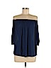 Gap 100% Polyester Blue 3/4 Sleeve Blouse Size M - photo 1