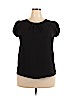 Papermoon 100% Polyester Black Short Sleeve Blouse Size XL - photo 1