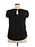 Papermoon 100% Polyester Black Short Sleeve Blouse Size XL - photo 2