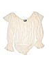 DKNY 100% Silk Ivory Bodysuit Size 4 - photo 1