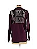 Victoria's Secret Pink 100% Cotton Burgundy Long Sleeve T-Shirt Size XS - photo 2