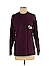 Victoria's Secret Pink 100% Cotton Burgundy Long Sleeve T-Shirt Size XS - photo 1