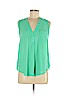 Lush 100% Polyester Green Sleeveless Blouse Size M - photo 1