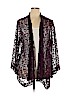 Added Dimension for Catherines 100% Polyester Purple Cardigan Size 1X - photo 1
