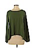 Lush 100% Polyester Green Long Sleeve Blouse Size M - photo 1