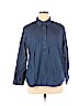 Old Navy 100% Cotton Blue Long Sleeve Button-Down Shirt Size XL - photo 1