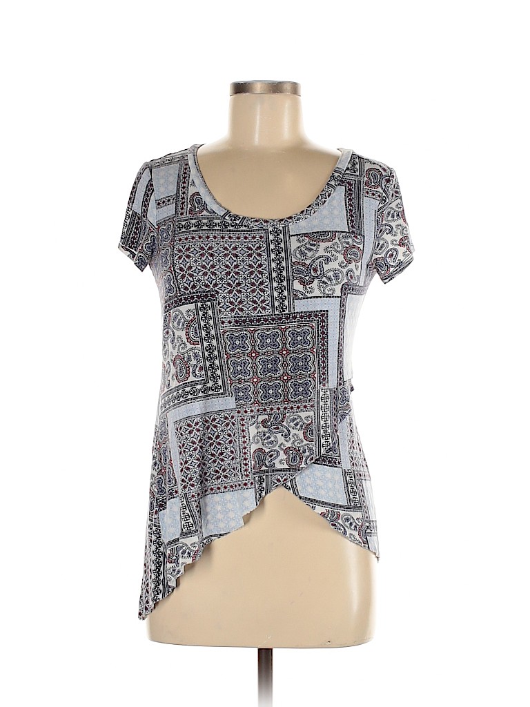 No Comment Blue Short Sleeve Top Size M - photo 1
