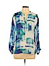 a.n.a. A New Approach 100% Polyester Blue 3/4 Sleeve Blouse Size L - photo 1