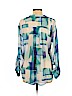 a.n.a. A New Approach 100% Polyester Blue 3/4 Sleeve Blouse Size L - photo 2