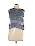 Maison 100% Cotton Blue Sleeveless Blouse Size L - photo 1