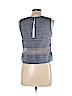 Maison 100% Cotton Blue Sleeveless Blouse Size L - photo 2