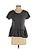Elegantees Gray Short Sleeve Top Size XS - photo 1