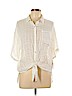 Forever 21 100% Rayon Ivory 3/4 Sleeve Blouse Size L - photo 1
