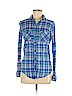 Hollister Blue Long Sleeve Button-Down Shirt Size M - photo 1