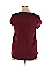 H&M Burgundy Short Sleeve Blouse Size 14 - photo 2