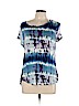 Simply Vera Vera Wang 100% Rayon Blue Short Sleeve T-Shirt Size L - photo 1