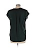 H&M 100% Polyester Green Short Sleeve Blouse Size 10 - photo 2
