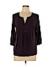 Ann Taylor LOFT Purple Long Sleeve Top Size L - photo 1