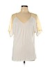 BCBG Paris 100% Rayon White Short Sleeve Top Size L - photo 1