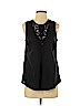 Ann Taylor LOFT Outlet 100% Cotton Black Sleeveless Blouse Size S - photo 1