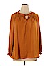 Old Navy 100% Polyester Orange Long Sleeve Blouse Size XL - photo 1