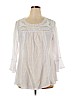 New Directions White 3/4 Sleeve Blouse Size XL - photo 1