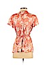 Ann Taylor Factory Orange Short Sleeve Blouse Size 6 - photo 2