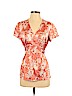 Ann Taylor Factory Orange Short Sleeve Blouse Size 6 - photo 1