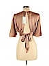 Cotton Candy LA 100% Polyester Tan Long Sleeve Blouse Size L - photo 2