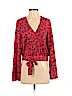 Express 100% Polyester Red Long Sleeve Blouse Size S (petite) - photo 1