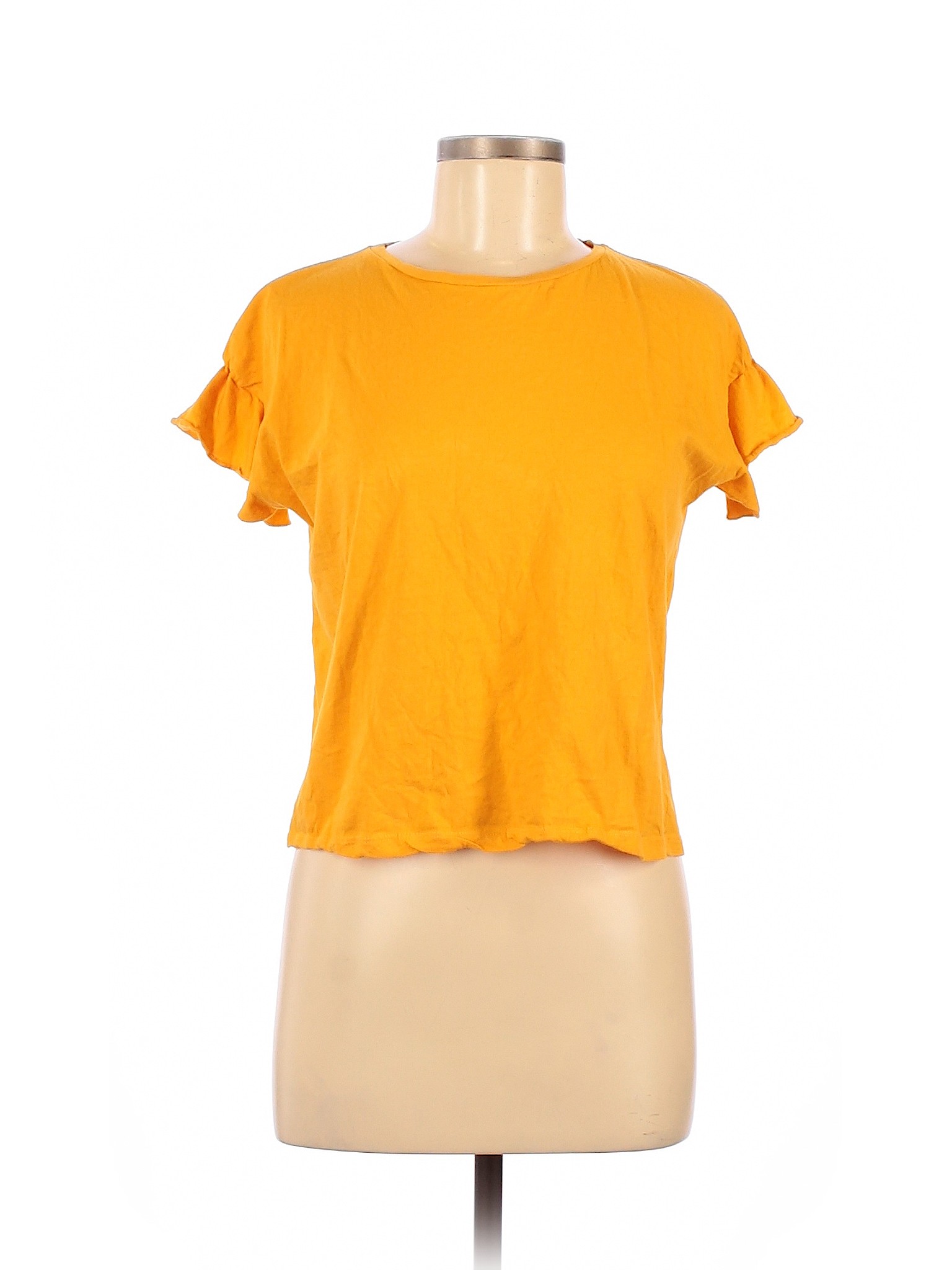 Zara TRF Women Yellow Short Sleeve T-Shirt S | eBay