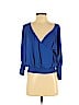 Express 100% Polyester Blue 3/4 Sleeve Blouse Size S - photo 1