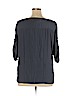 Ann Taylor LOFT 100% Polyester Gray 3/4 Sleeve Blouse Size XL - photo 2