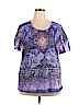 Catherines 100% Polyester Purple Short Sleeve T-Shirt Size 14 - 16 - photo 1