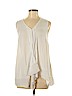 Simply Vera Vera Wang 100% Polyester Ivory Sleeveless Blouse Size M - photo 1