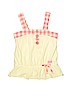Naartjie Kids 100% Cotton Checkered-gingham Yellow Sleeveless Blouse Size 4 - photo 1