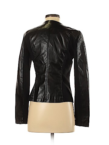 Black Rivet Faux Leather Jacket (view 2)