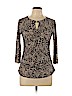 Vince Camuto Brown 3/4 Sleeve Top Size L - photo 1
