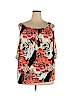 Linda Leal Orange Short Sleeve Blouse Size 2X - photo 1