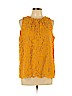Ann Taylor LOFT Yellow Sleeveless Blouse Size L - photo 1