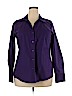 Lane Bryant Purple Long Sleeve Button-Down Shirt Size 18 - photo 1