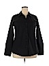 Lane Bryant Black Long Sleeve Button-Down Shirt Size 18 - photo 1