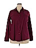 Lane Bryant Burgundy Long Sleeve Button-Down Shirt Size 18 - photo 1