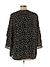 Gap 100% Polyester Black 3/4 Sleeve Blouse Size L - photo 2