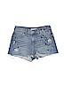 Zara Basic 100% Cotton Blue Denim Shorts Size 6 - photo 1