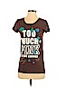 Victoria's Secret Pink Brown Short Sleeve T-Shirt Size M - photo 1