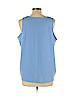 J.Crew 100% Polyester Blue Sleeveless Blouse Size XL - photo 2