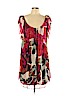 Diane von Furstenberg 100% Silk Red Cocktail Dress Size 12 - photo 1