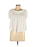 Free People White Short Sleeve Top Size L - photo 1